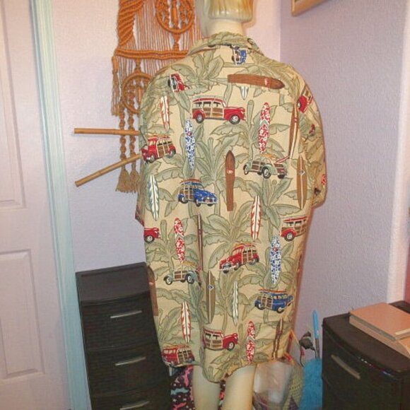 Vtg Pacific Legend Hawaiian Camp Shirt Mens 4XL Button Up Woody Surf Board USA - Picture 7 of 10